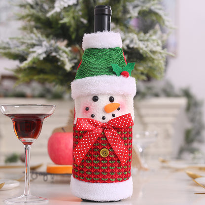 Decoraciones navideñas Botella de vino navideña Calcetines