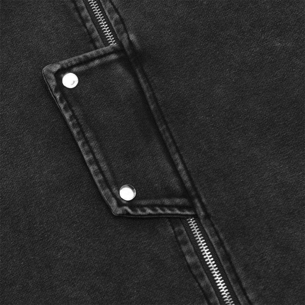 Washed Old Hooded Jacket For Men