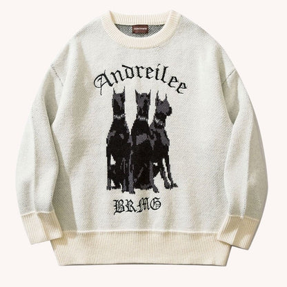 High Street Retro Lazy Autumn And Winter Round Neck Long Sleeve Sweater