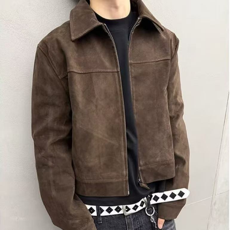 Loose American Retro Lapels Jacket For Men