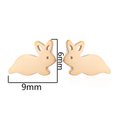 Cute Rabbit Stainless Steel Studs