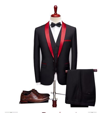 Trajes para hombre 3 piezas Conjuntos elegantes formales informales delgados de alta calidad