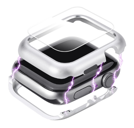 Compatible con Apple, caja iwatch de metal magnético