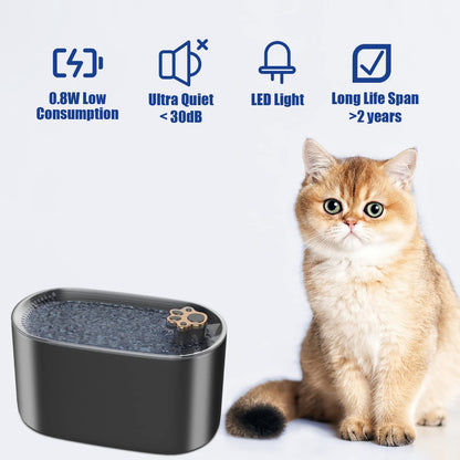 3L chat fontaine à eau filtre automatique buveur pour chiens chats distributeur d'eau pour animaux de compagnie distributeur d'eau ultra-silencieux avec lumière LED produits pour animaux de compagnie