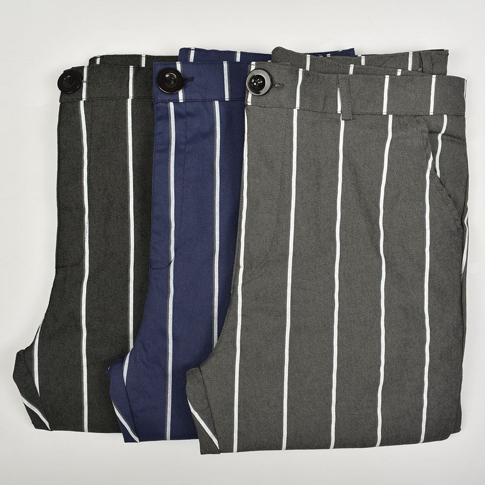 Striped men's casual pants