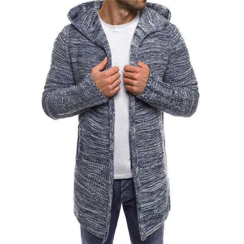 Mens Hoode Trench Cardigan Blusa Outwear Acolchado Abajo Invierno