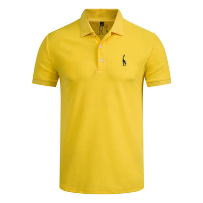 Men's deer embroidered POLO shirts