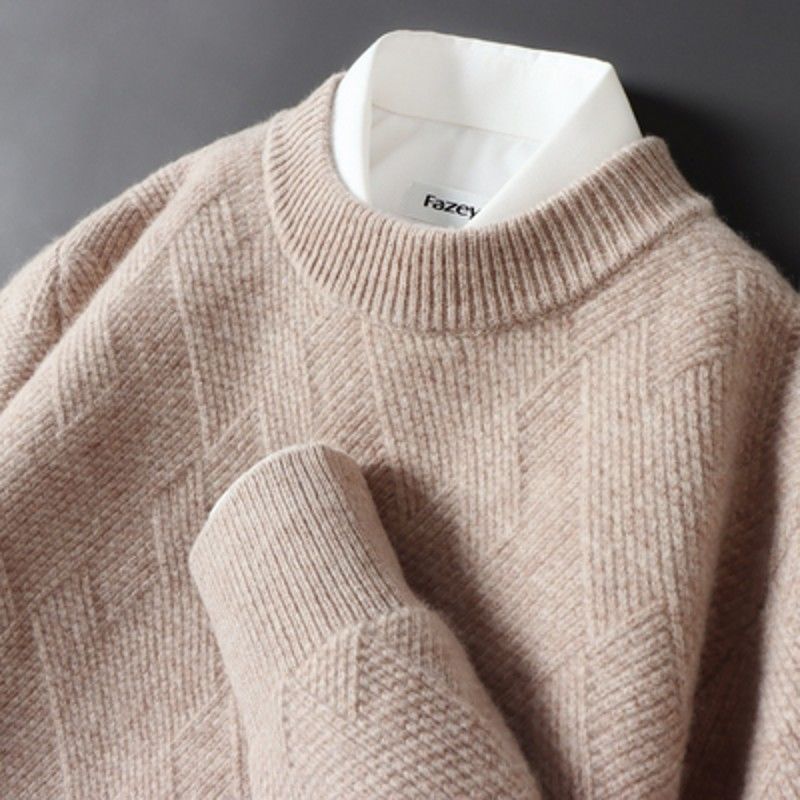 Autumn And Winter New Pure Color Men's Knitted Base Cardigan