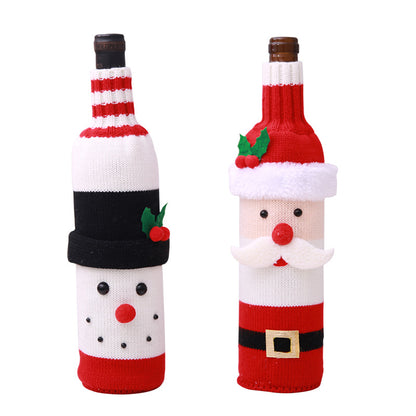 Decoraciones navideñas Botella de vino navideña Calcetines