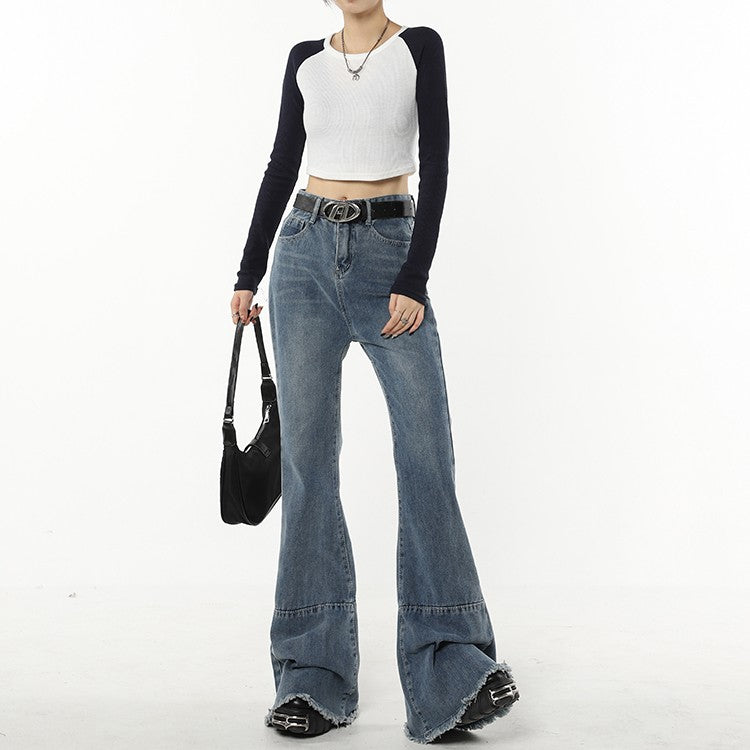 Women In Europe And America Who Design Niche Micro-flared Pants