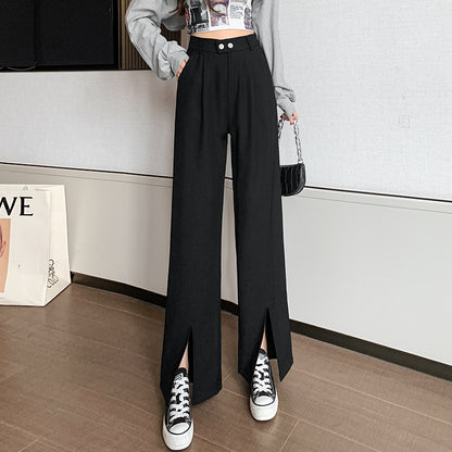 Early Autumn Split Suit Pants Women High Waist Loose