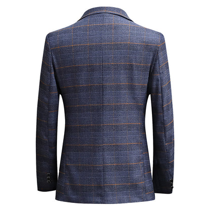 Loose Fashion Plaid Suit Coat