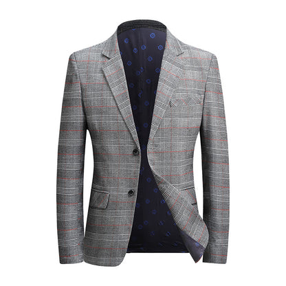 Loose Fashion Plaid Suit Coat