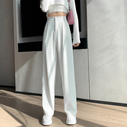 Loose, High Waist, Thin, Drape, Straight Suit Pants, Mopping Pants, Women