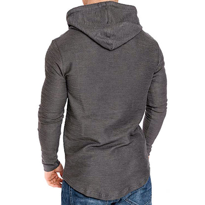 Men Hoodie Sweatshirt Casual Long Sleeve Slim Tops Gym T-shir