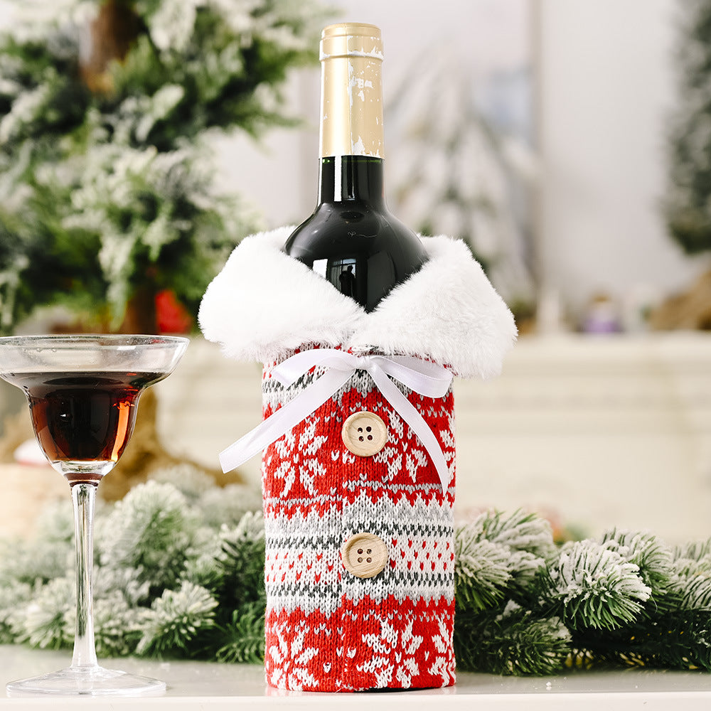 Christmas wine bottle set