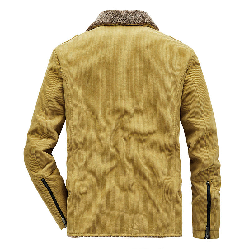 Corduroy Loose And Thick Plus Size Men's Cotton Coat