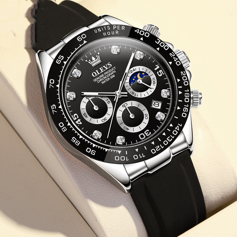 Cinta Multifuncional Cuarzo Reloj Luminoso Hombre