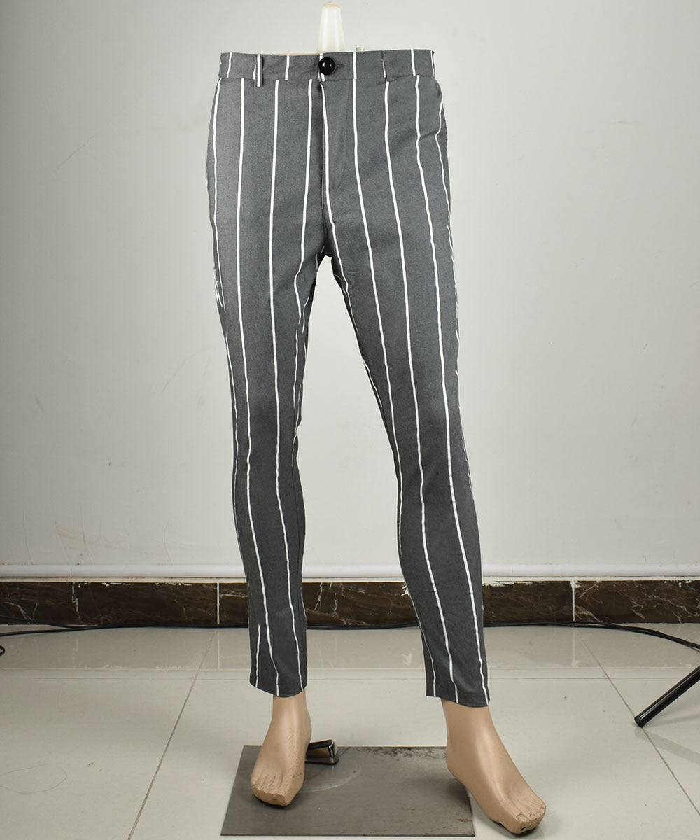 Striped men's casual pants