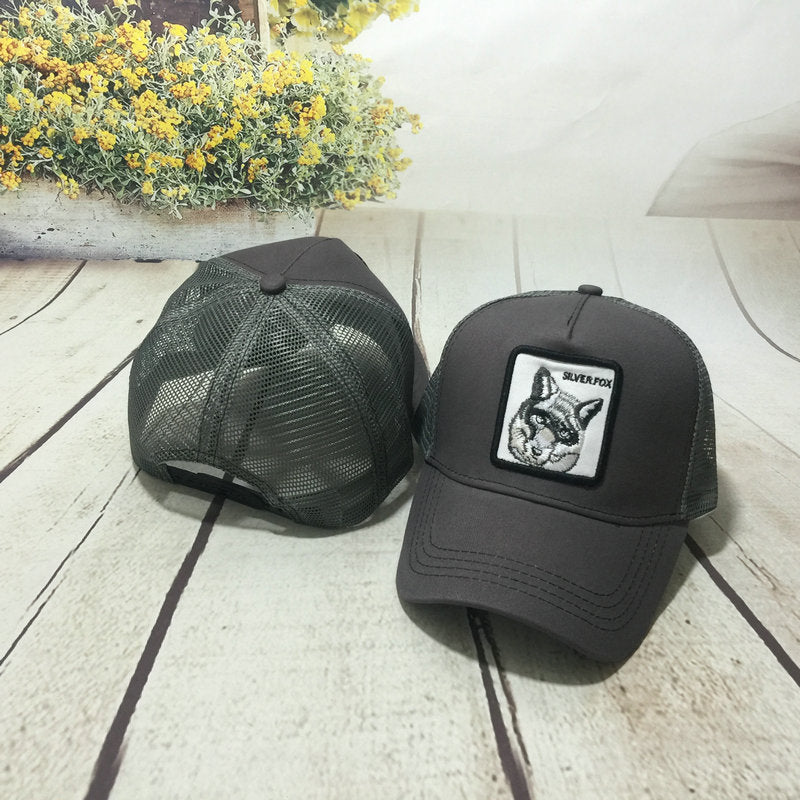 Gorra de béisbol con bordado de animales para hombre y mujer, verano