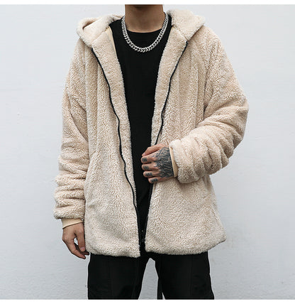 Chaqueta con capucha de sherpa