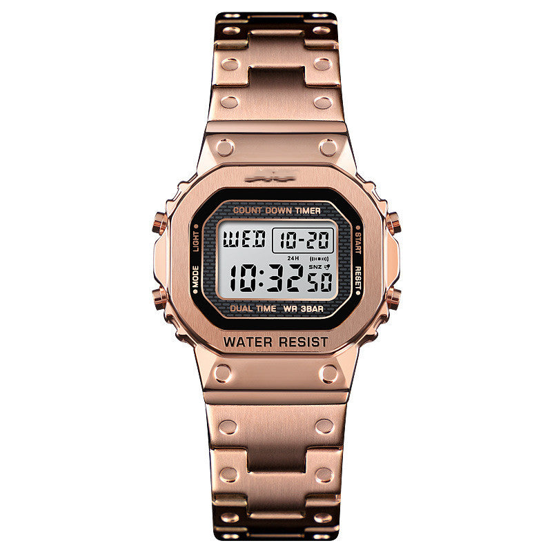 Montre électronique simple et étanche pour bracelets étudiants masculins et féminins