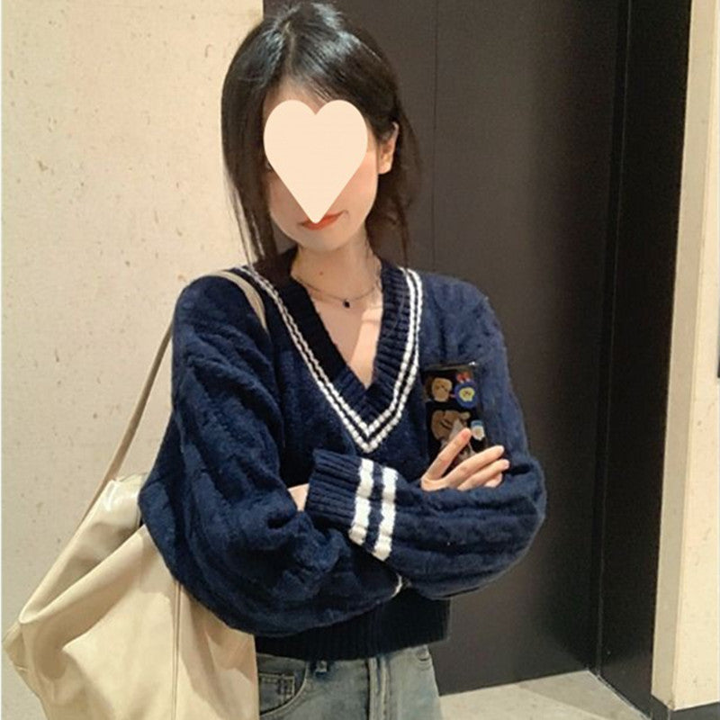 Suéter suelto con diseño torcido para mujer