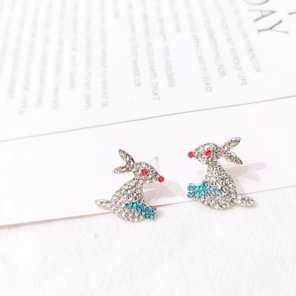 Cartoon Earrings Sterling Silver Needle Sweet