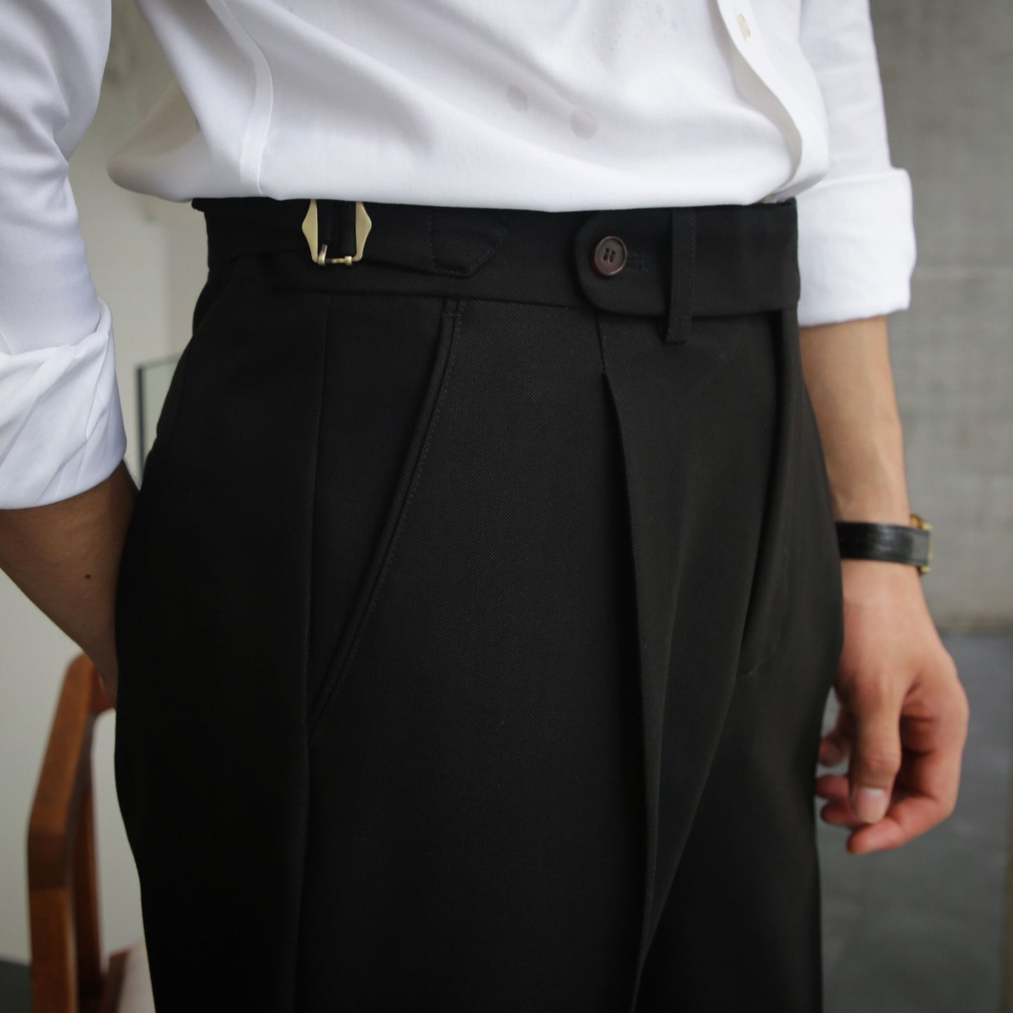 High Waist Business Casual Texture All-match Straight-leg Pants For Men