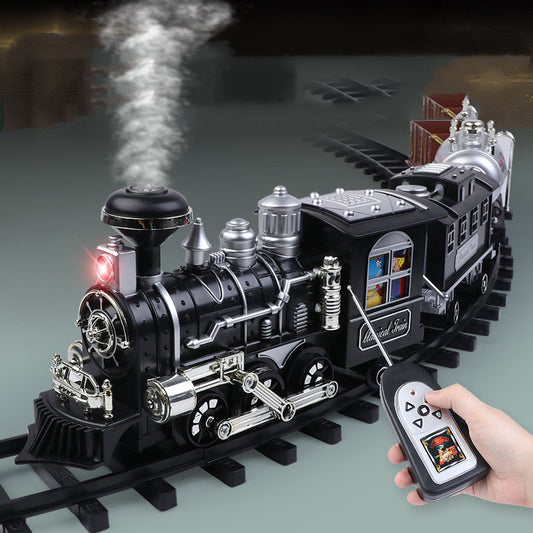 Tren eléctrico clásico para niños, tren para fumar.