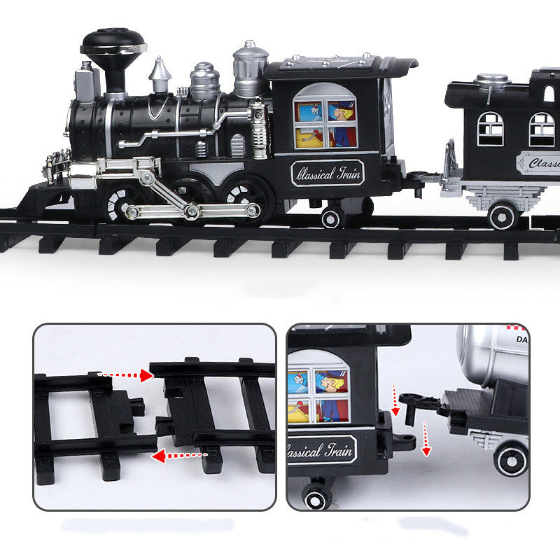 Tren eléctrico clásico para niños, tren para fumar.