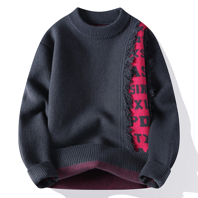 Fashionable Knitted Pullover Men's Long Sleeve