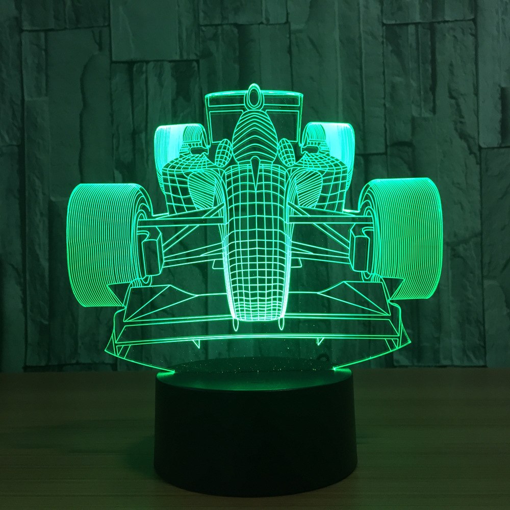 Luz 3D creativa colorida carga táctil LED luz visual regalo atmósfera lámpara de mesa carreras