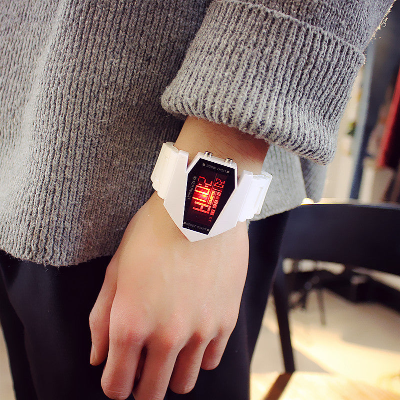 Montre électronique de sport multifonctionnelle de style harajuku à led lumineuse