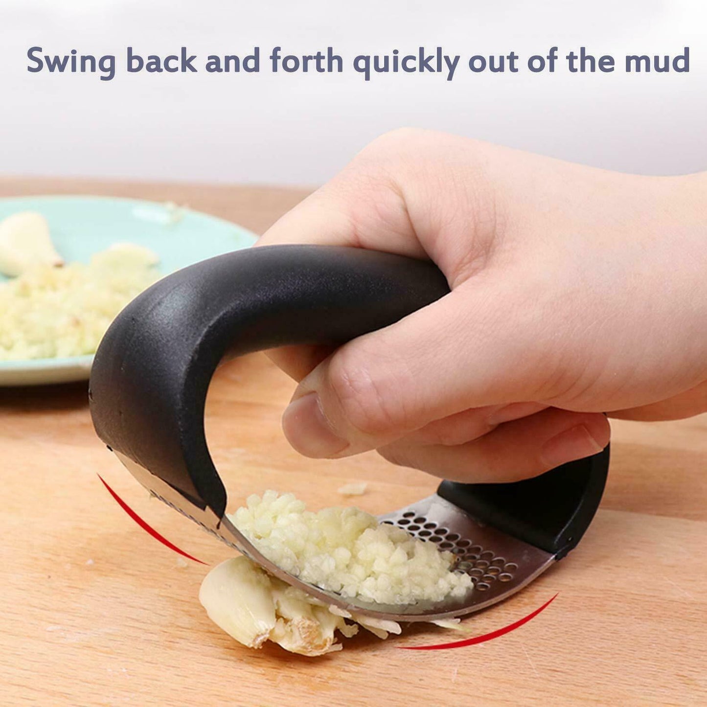 Anual Stainless Steel Garlic Press Manual Garlic Mincer Chopping Garlic Tools Curve Fruit