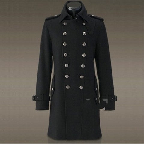 Men's  Double-breasted Woolen Coat Tide