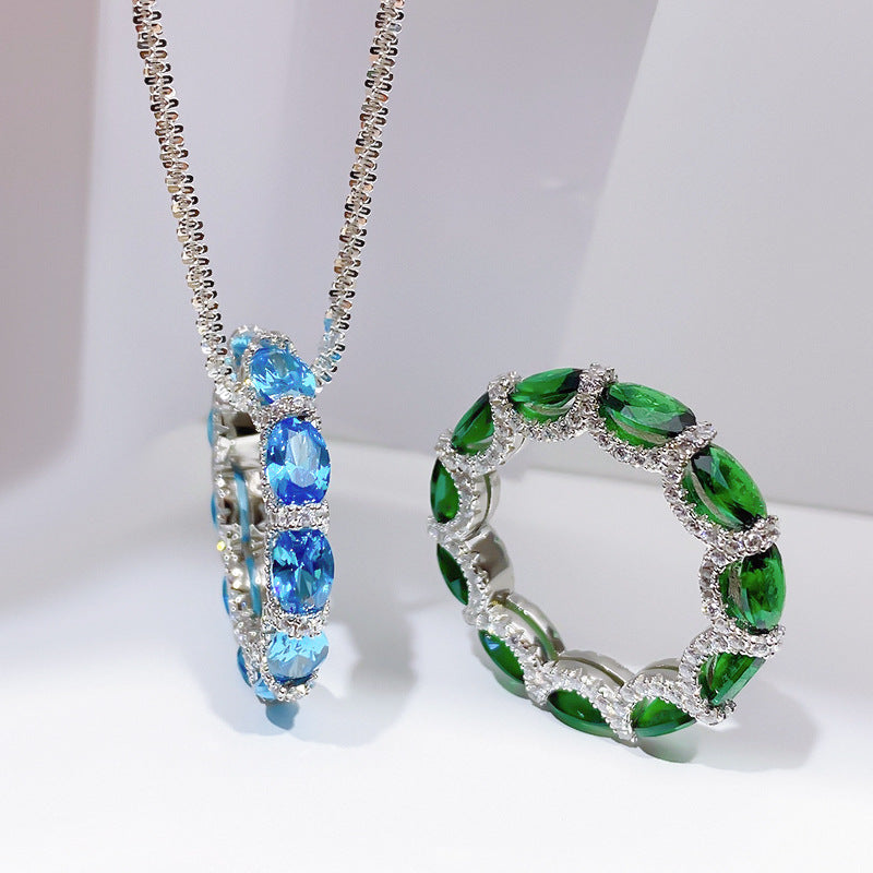 Anillo de piedras preciosas artificiales de diamantes completos 925