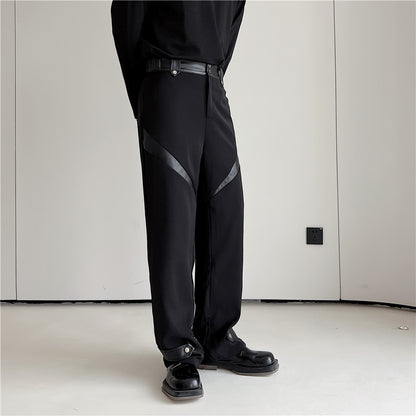 Japanese Design Contrast Color Suit Pants For Men