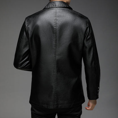 Autumn New Young And Middle-aged Leather Jacket