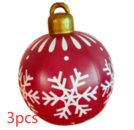 Bola de adorno navideño inflable para exteriores de Pvc 60CM