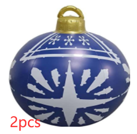 Bola de adorno navideño inflable para exteriores de Pvc 60CM