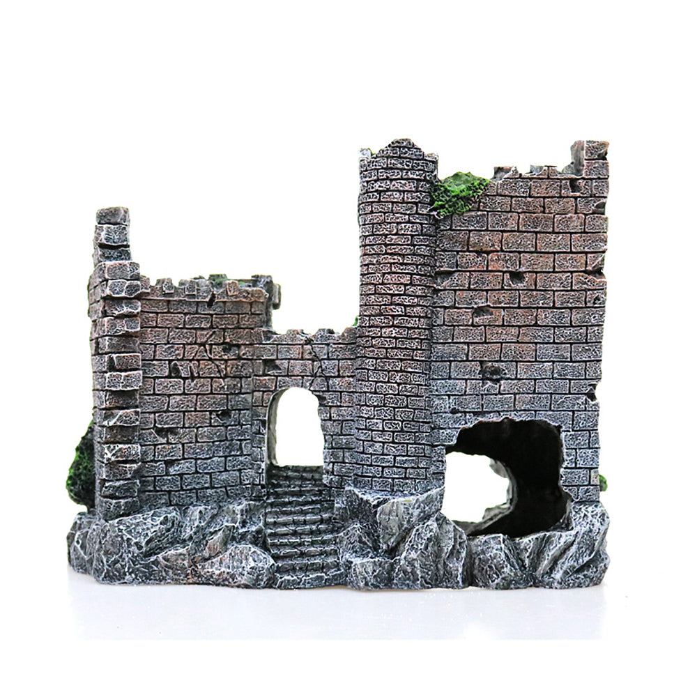 Fish tank resin castle decoration