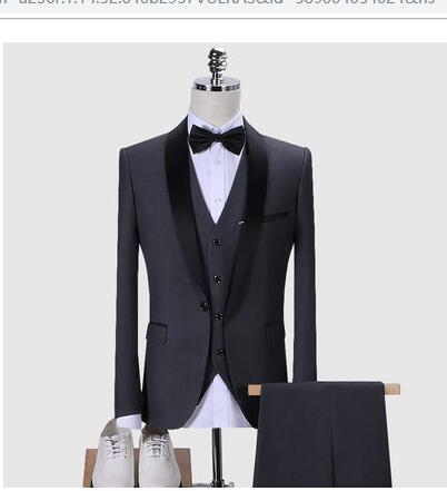 Trajes para hombre 3 piezas Conjuntos elegantes formales informales delgados de alta calidad
