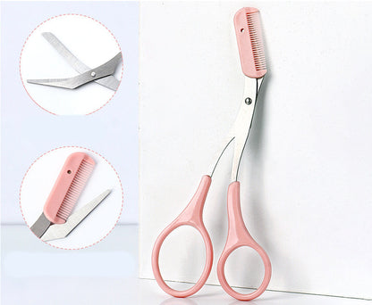 Cuchillo para recortar cejas con peine Curvo Luna Pequeños suministros de belleza Gadgets