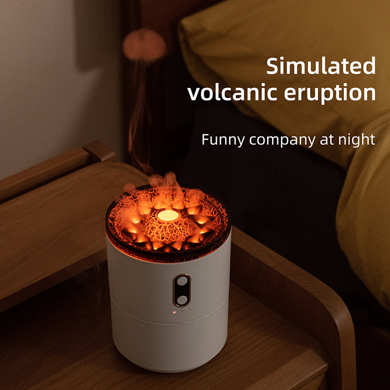 Flamme volcanique arôme diffuseur d'huile essentielle USB Portable méduse humidificateur d'air veilleuse lampe humidificateur de parfum