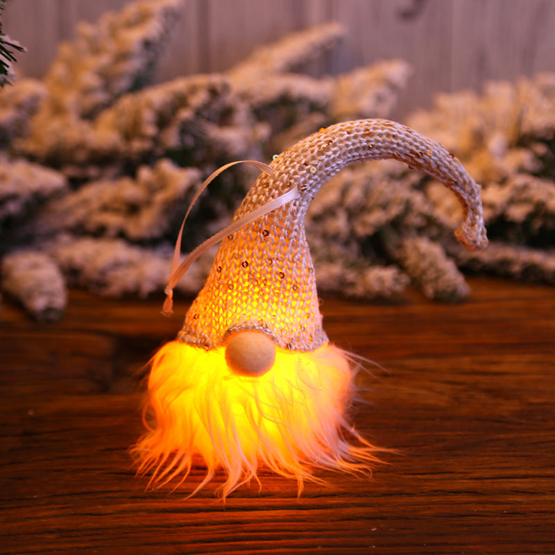 Navidad Forester Gnome LED muñeca luz árbol decoración colgante colgante