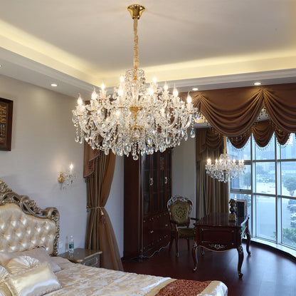 Luxury Crystal Chandelier In Living Room