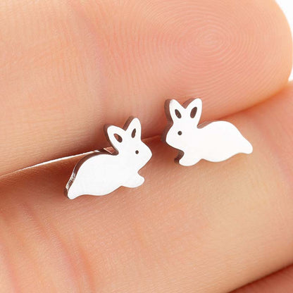 Cute Rabbit Stainless Steel Studs