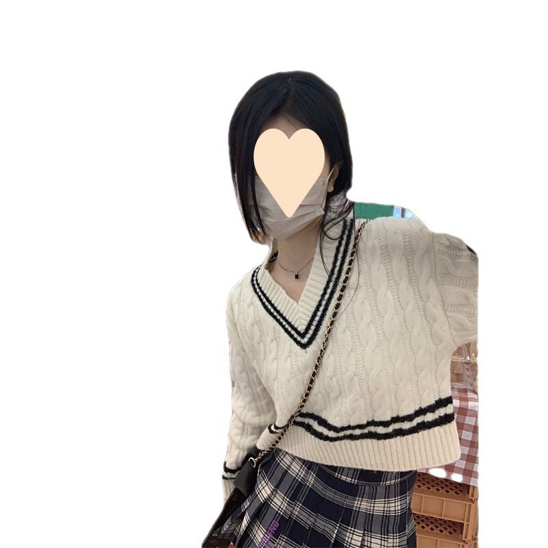 Suéter suelto con diseño torcido para mujer