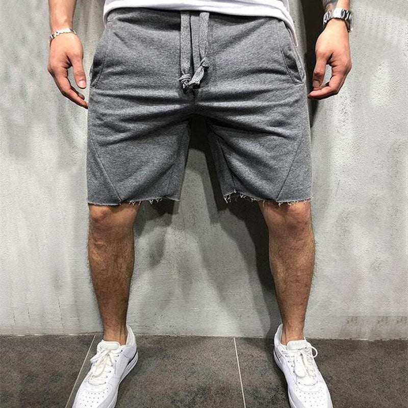 Verano para hombre gimnasio deportes deporte pantalones cortos grises para hombres